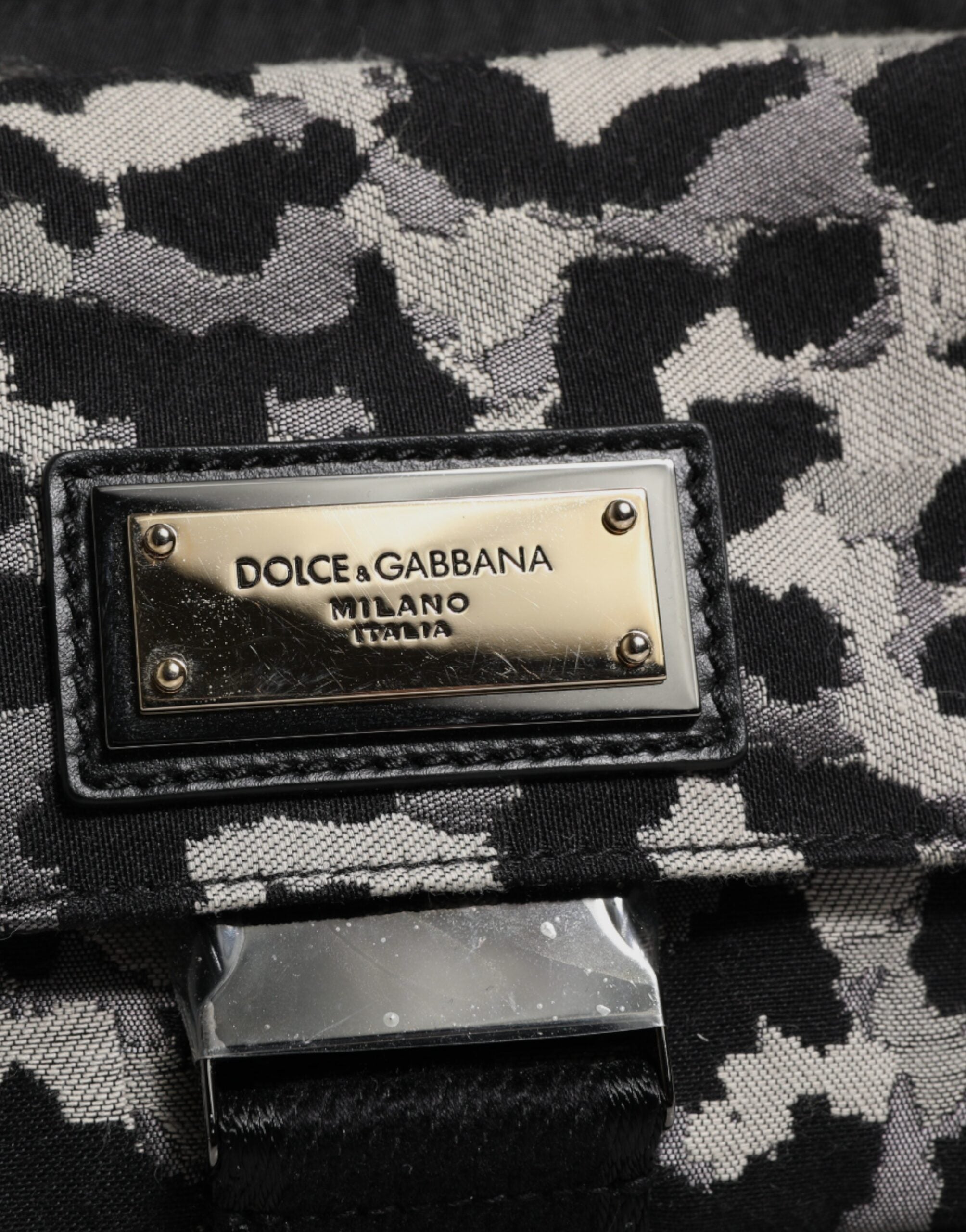Dolce &amp; Gabbana Multicolor Leopard Jacquard Crossbody Bag