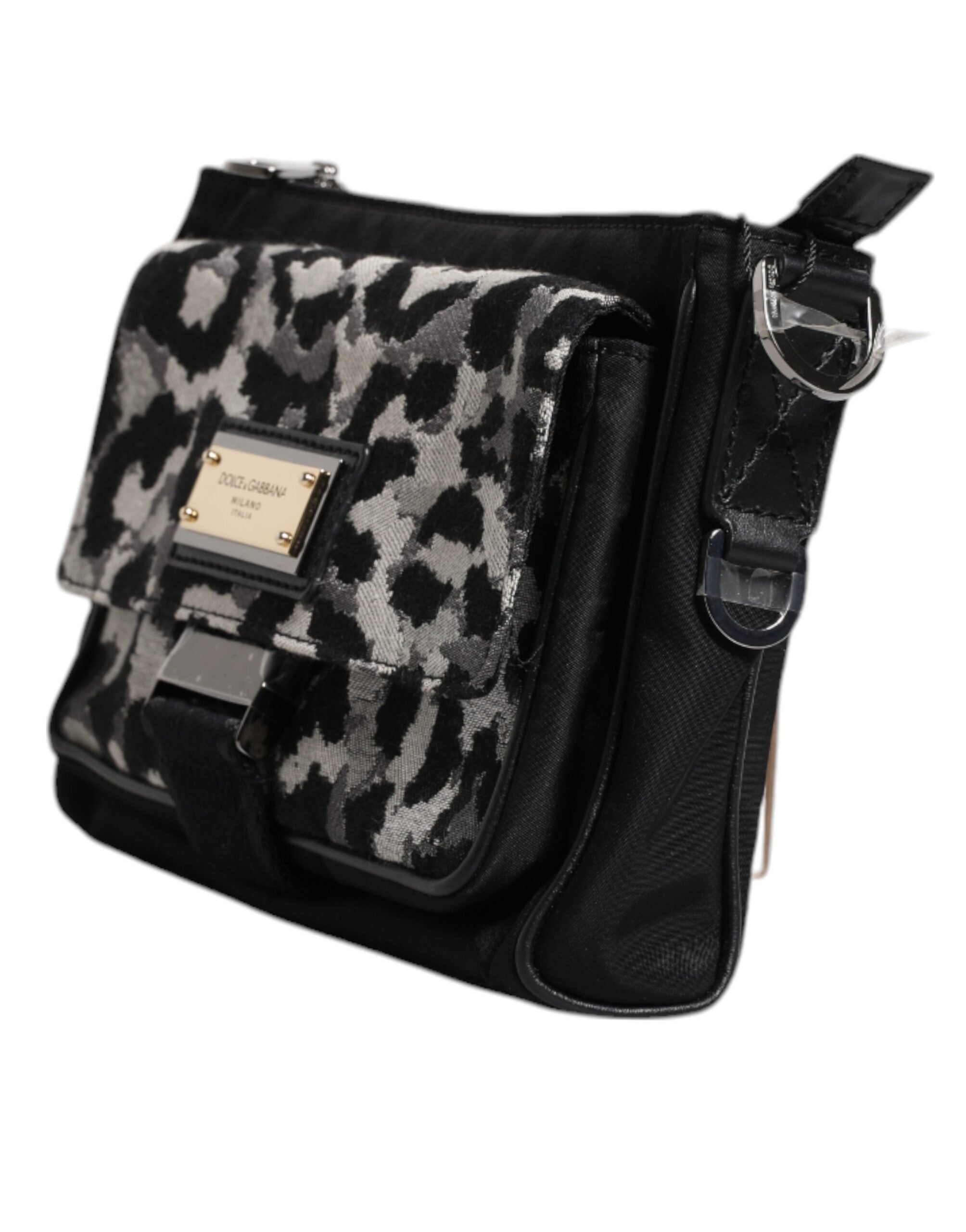Dolce &amp; Gabbana Multicolor Leopard Jacquard Crossbody Bag