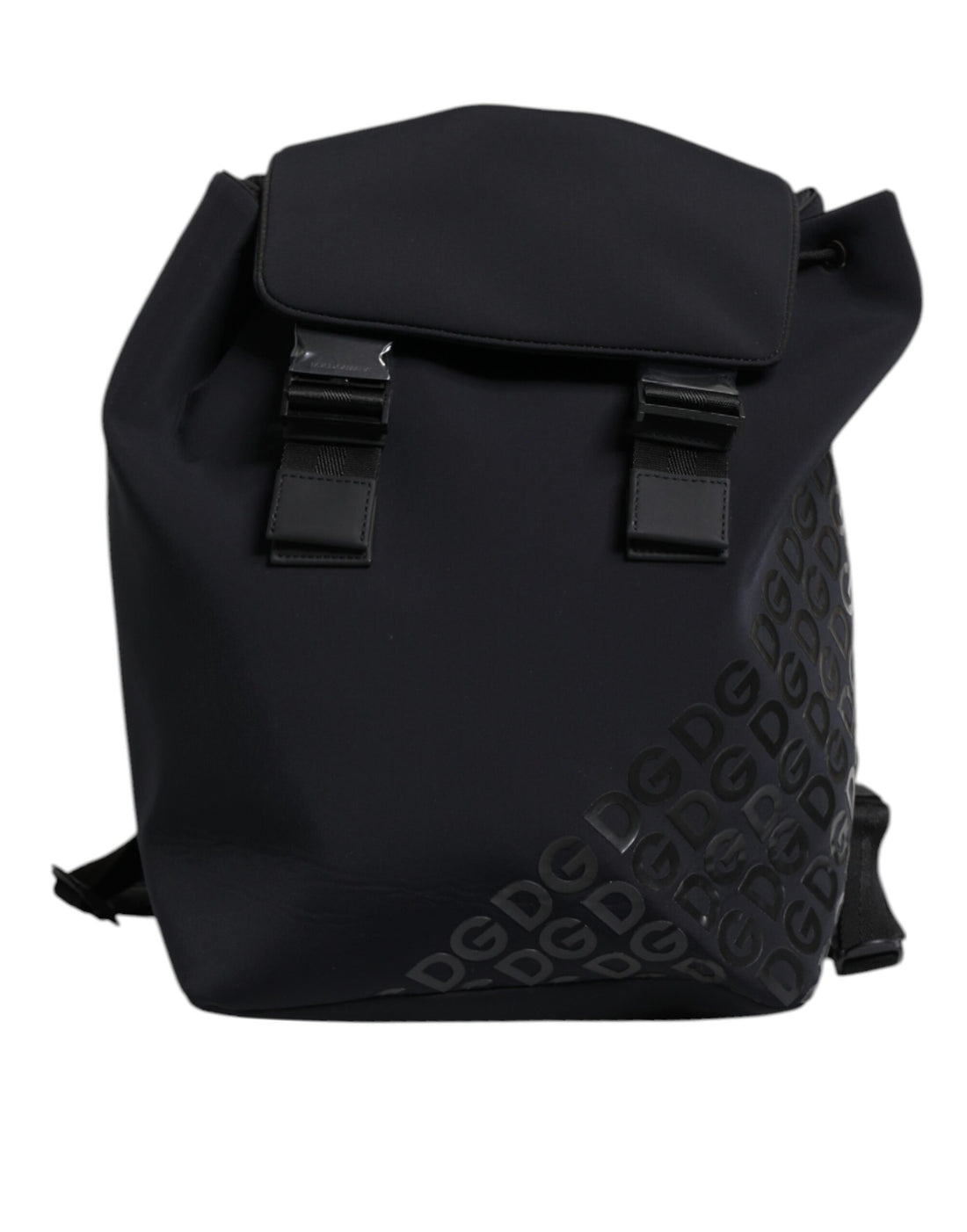 Dolce &amp;amp; Gabbana Svart Neopren Nylon DG Logo Skolryggsäck