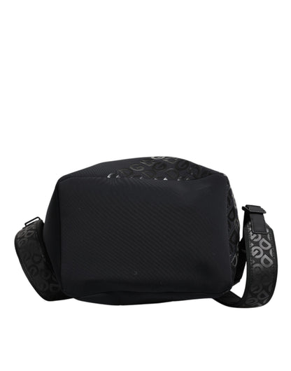 Dolce &amp;amp; Gabbana Svart Neopren Nylon DG Logo Skolryggsäck