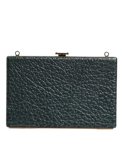 Dolce &amp; Gabbana Black Leather Clutch Evening Crossbody Bag