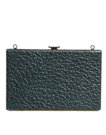 Dolce &amp; Gabbana Black Leather Clutch Evening Crossbody Bag