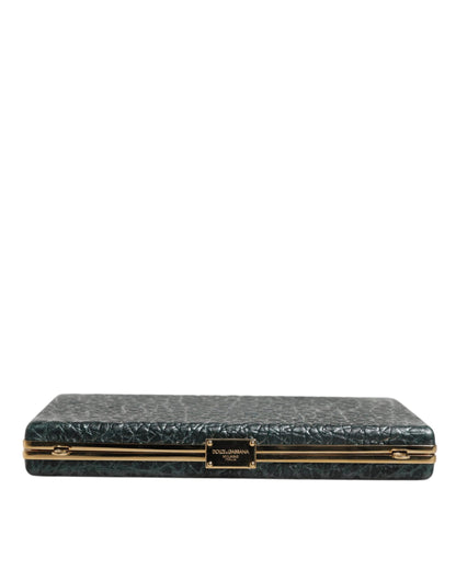 Dolce &amp; Gabbana Black Leather Clutch Evening Crossbody Bag