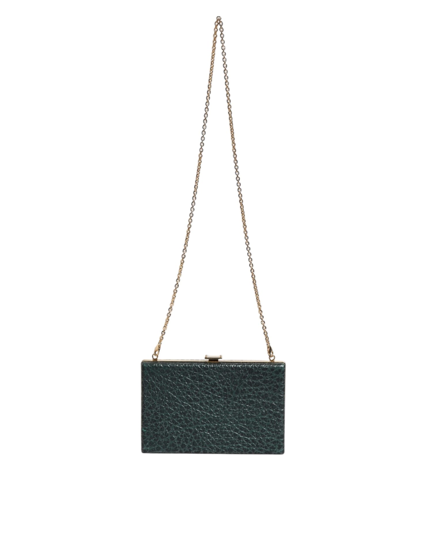 Dolce &amp; Gabbana Black Leather Clutch Evening Crossbody Bag