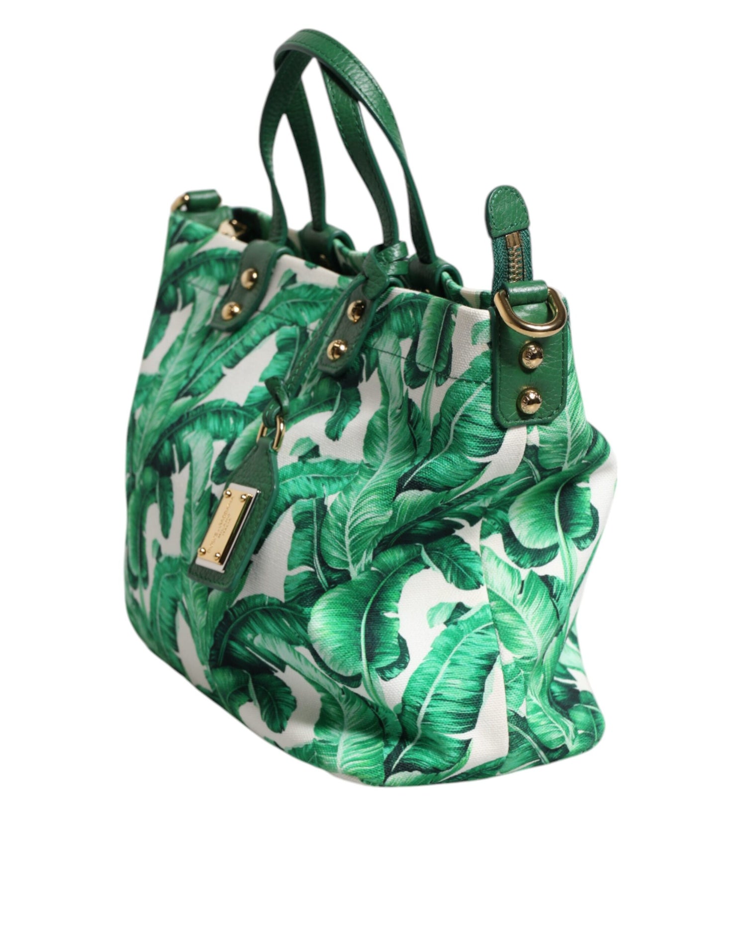 Dolce &amp;amp; Gabbana Grön Canvas Botanisk Trädgård Dam Toteväska