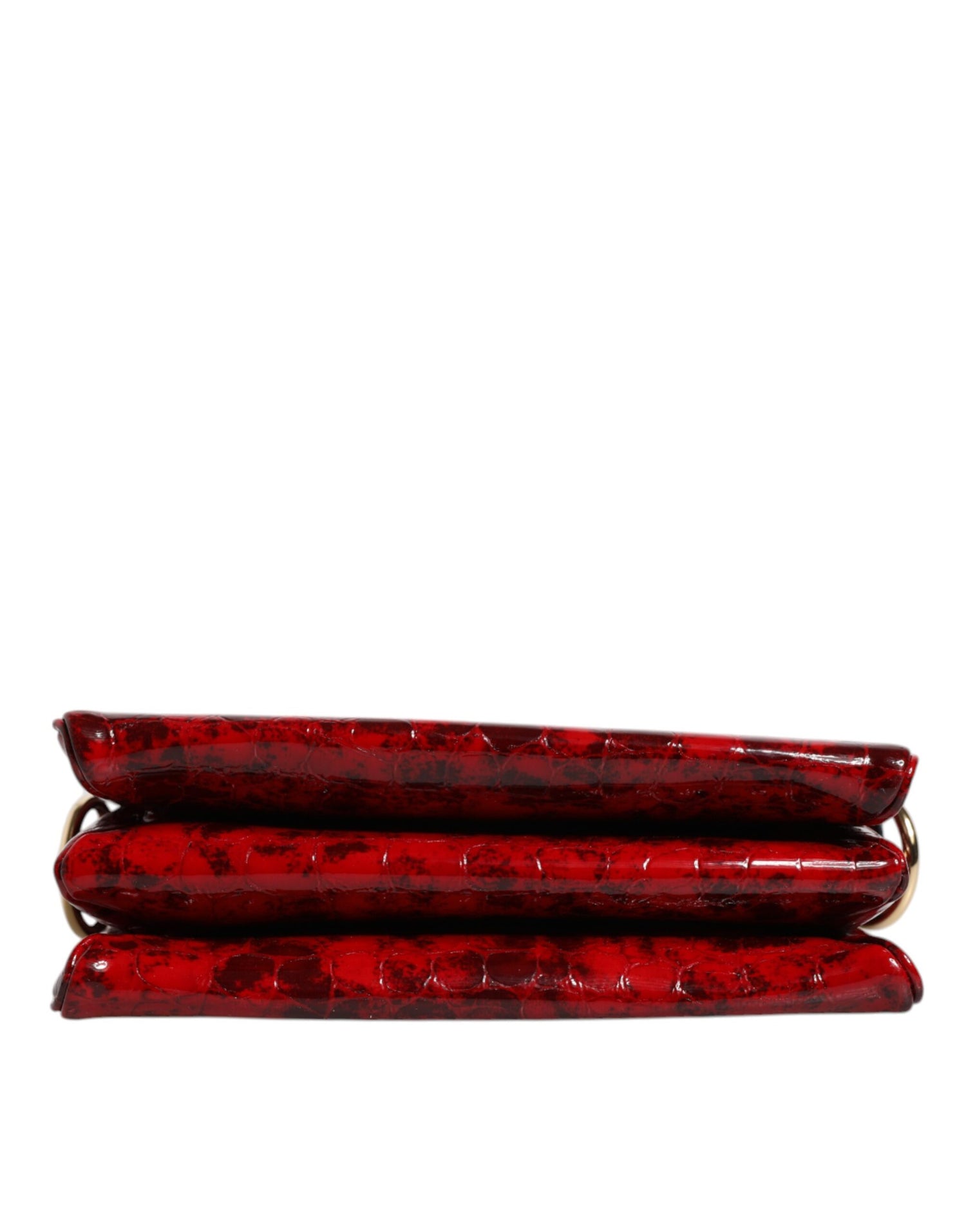 Dolce &amp;amp; Gabbana Röd Exotisk Läder DG Logo Dam Axelremsväska