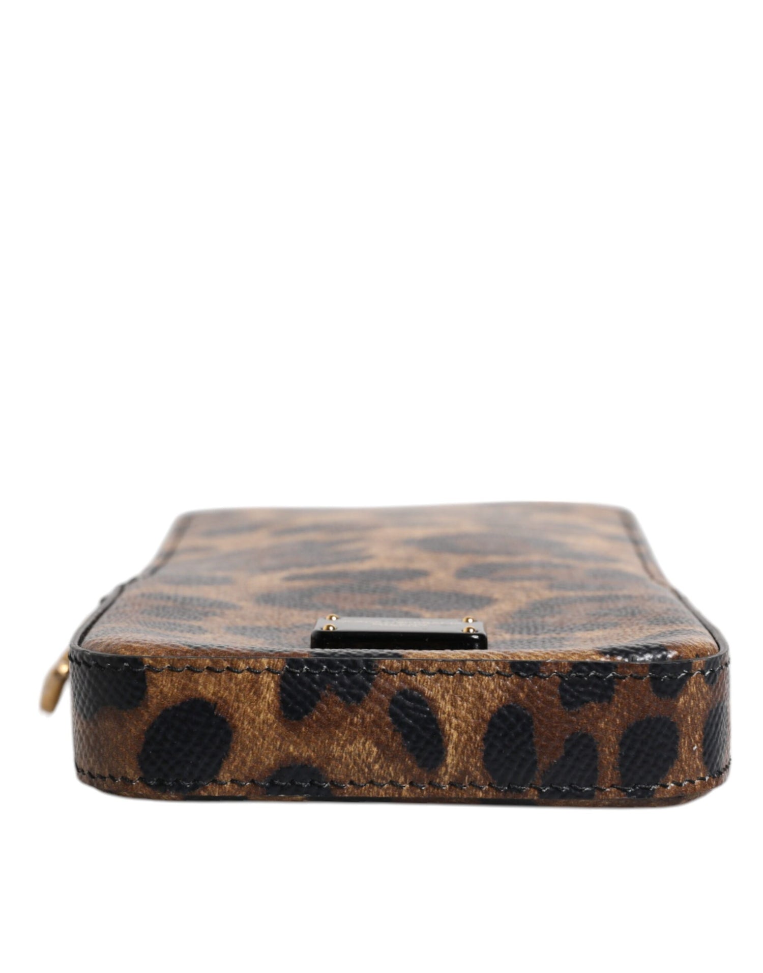 Dolce &amp;amp; Gabbana Brun Leopardmönstrad Dauphine Läderplånbok med Dragkedja