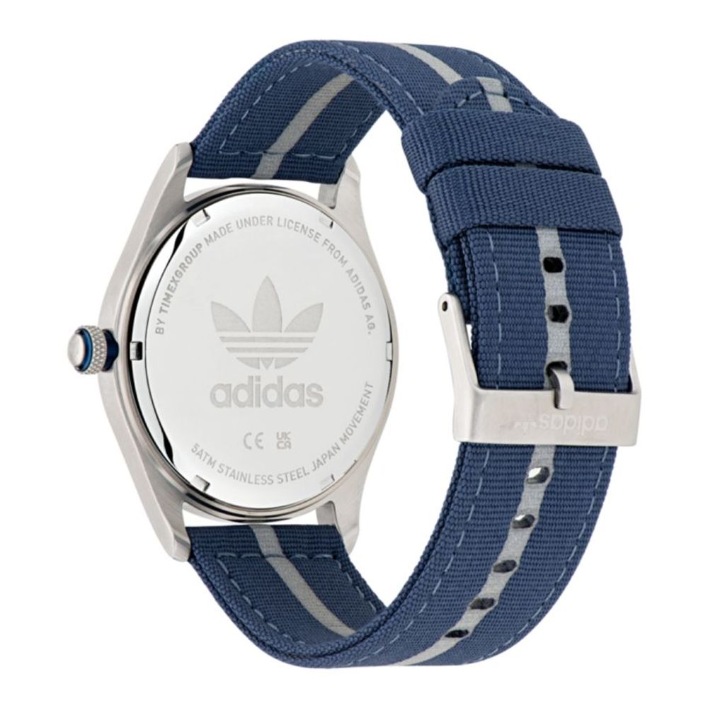 Adidas blå tygklocka