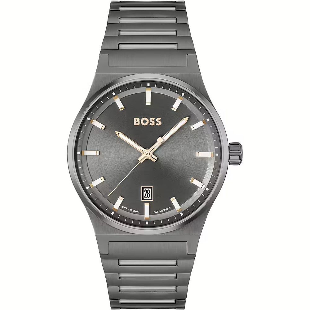 Hugo Boss grå klocka i rostfritt stål
