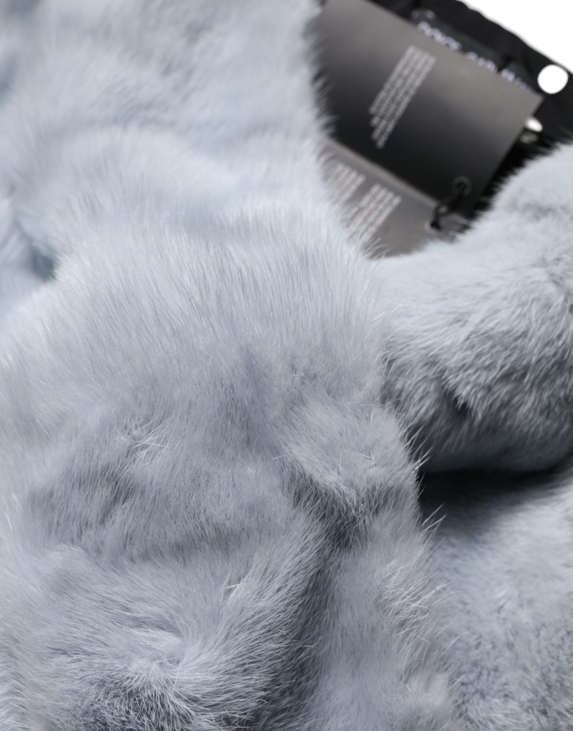 Dolce &amp; Gabbana Powder Blue Mink Fur Neck Warmer Scarf