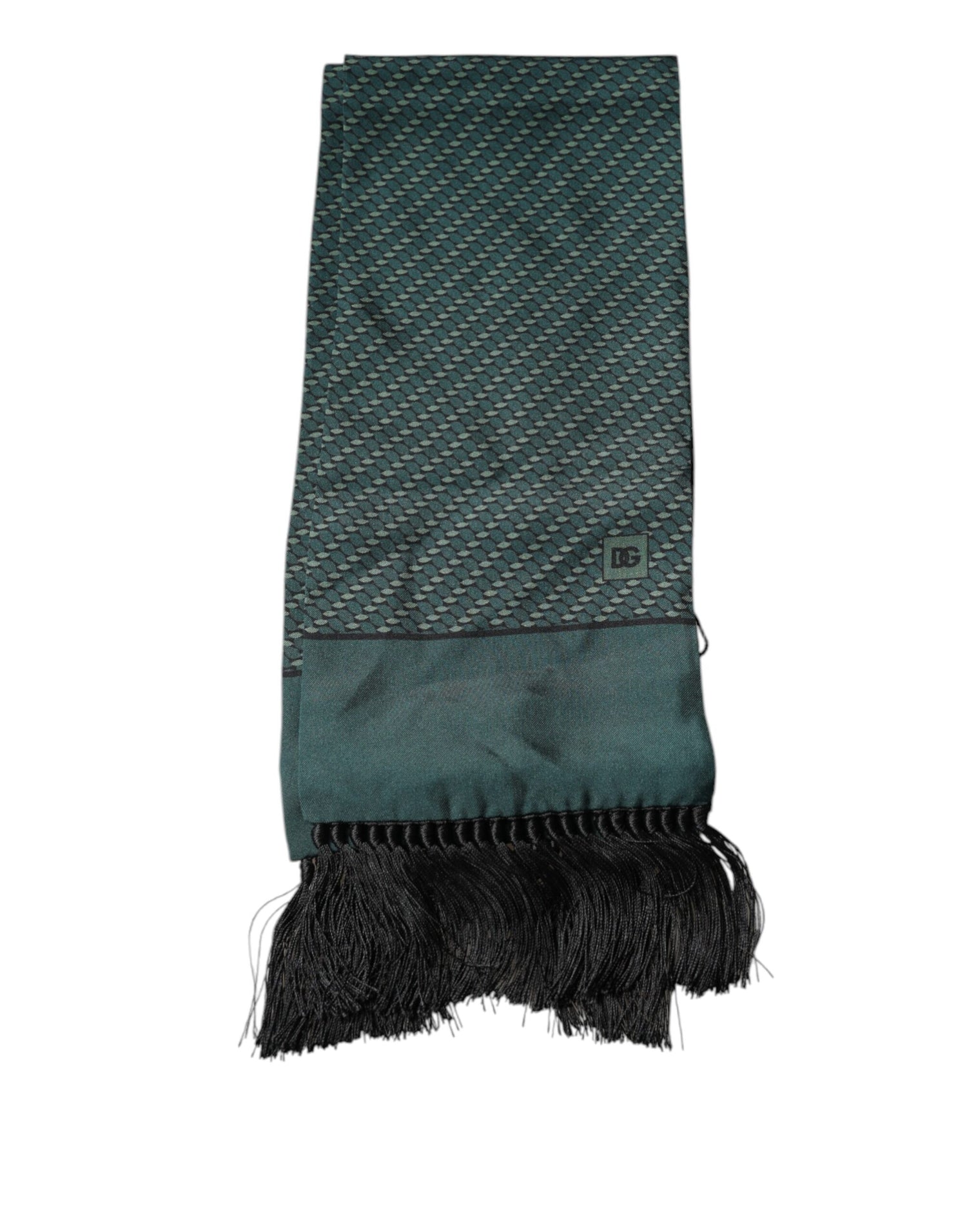 Dolce &amp;amp; Gabbana Mörkgrön Fantasy Fringes Halsduk