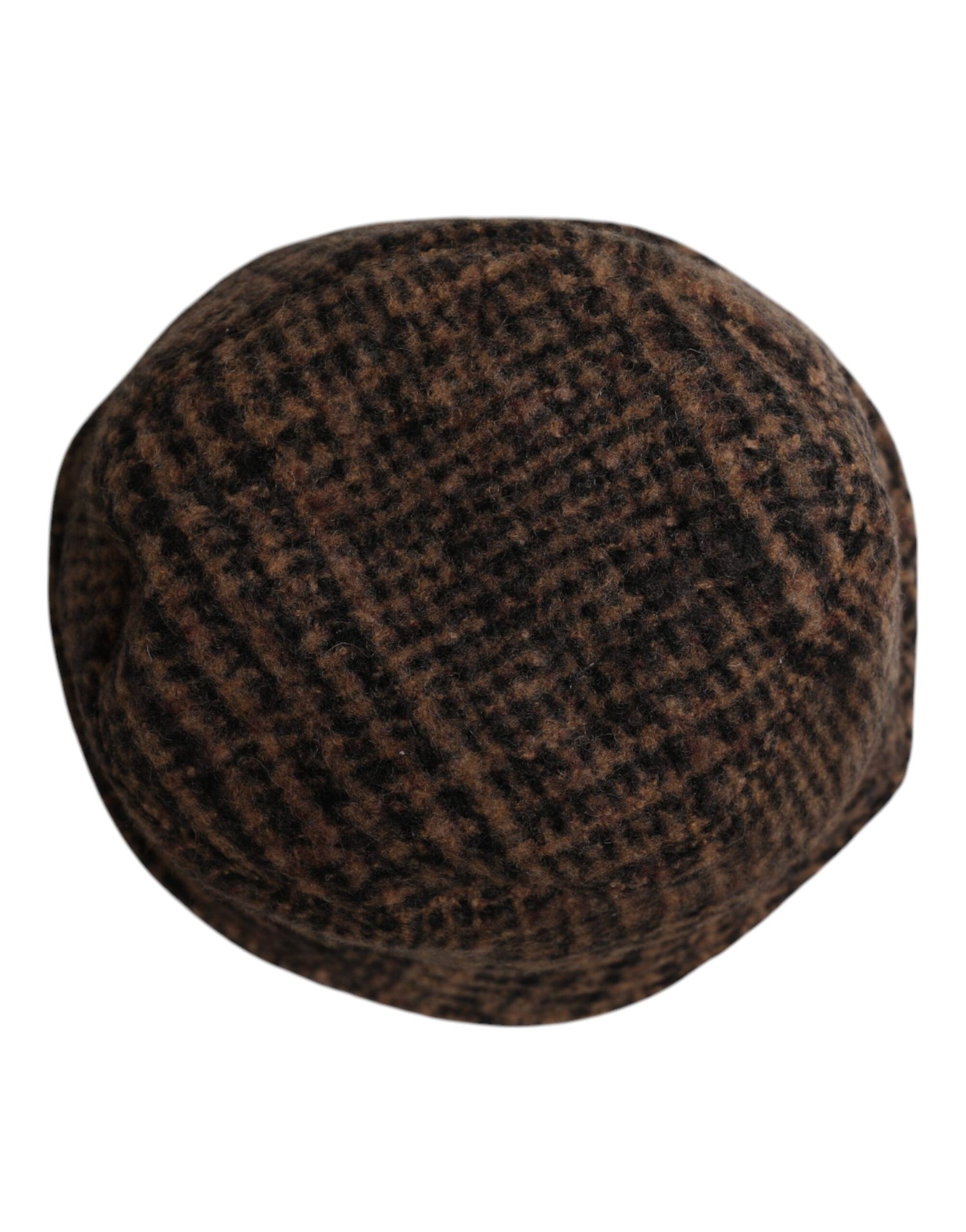 Dolce &amp;amp; Gabbana Brun Hundtandsmönstrad Ullvävd Bucket Hatt