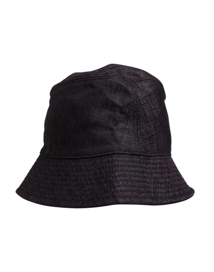 Dolce &amp;amp; Gabbana Svart Nylon Bucket Hatt med Bred Brätte