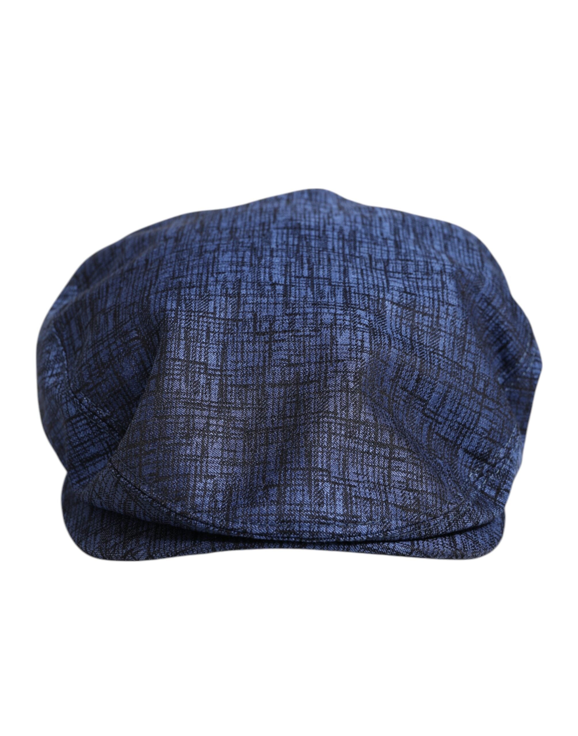 Dolce &amp;amp; Gabbana Blue Cotton Stretch Newsboy Hat