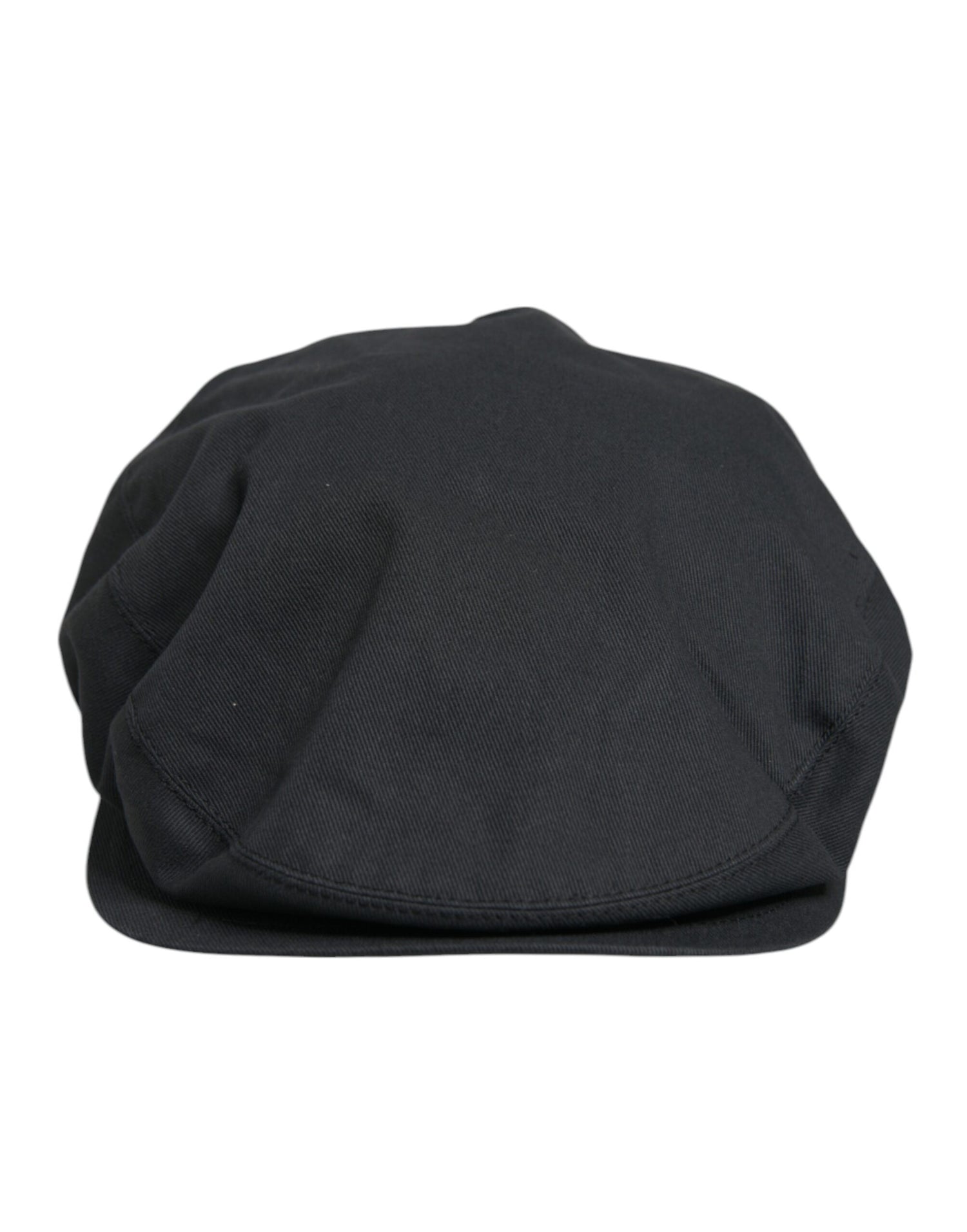 Dolce &amp;amp; Gabbana Black Cotton Newsboy Capello Cabbie Hat