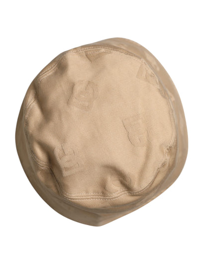 Dolce &amp;amp; Gabbana Beige Logotyp Monogram Bomull Bucket Cap