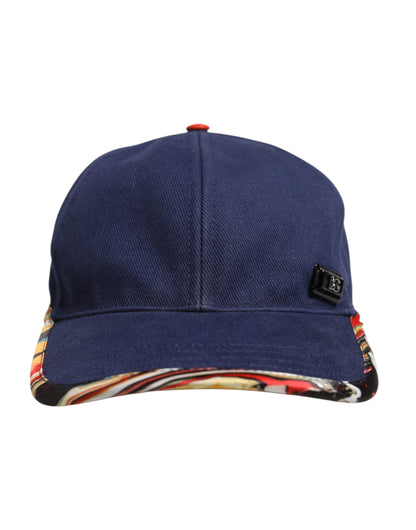Dolce &amp;amp; Gabbana Blå Bomulls 6 Paneler Baseballkeps