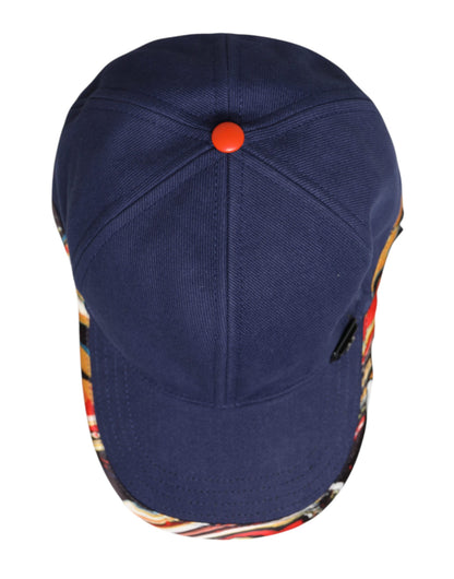 Dolce &amp;amp; Gabbana Blå Bomulls 6 Paneler Baseballkeps