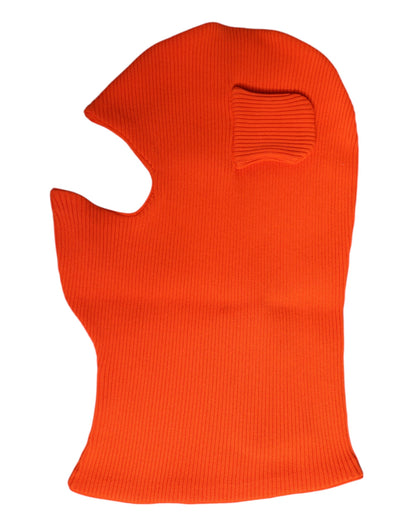 Dolce &amp; Gabbana Orange Cotton Whole Head Wrap Balaclava Hat