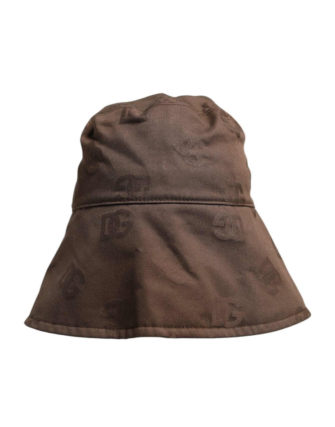 Dolce &amp; Gabbana Brown Logo Monogram Cotton Bucket Cap