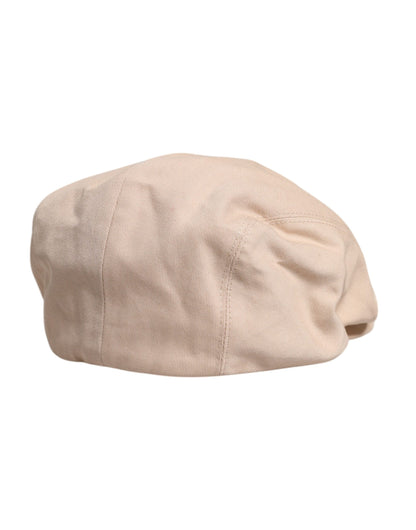 Dolce &amp; Gabbana Beige Cotton Newsboy Capello Cabbie Hat