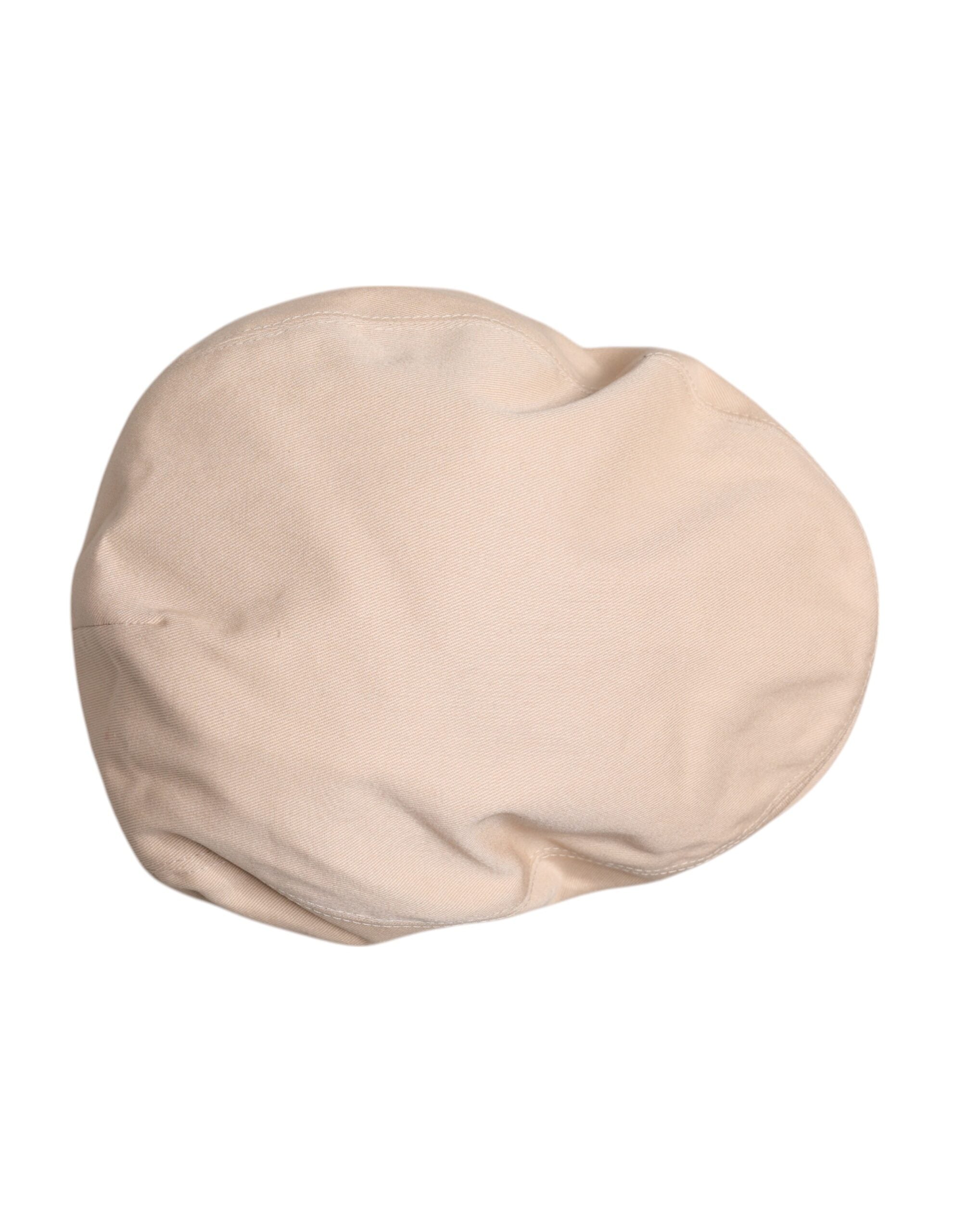 Dolce &amp; Gabbana Beige Cotton Newsboy Capello Cabbie Hat