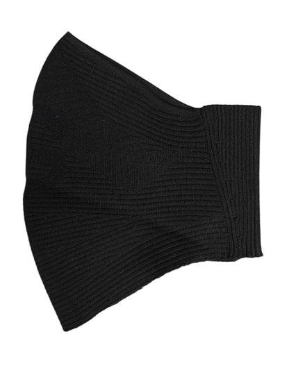 Dolce &amp; Gabbana Black Nylon Knitted Ski Mask Balaclava
