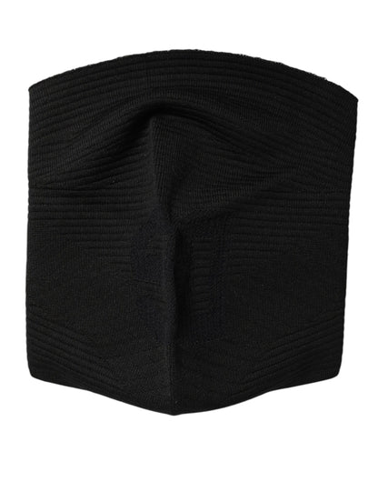 Dolce &amp; Gabbana Black Nylon Knitted Ski Mask Balaclava