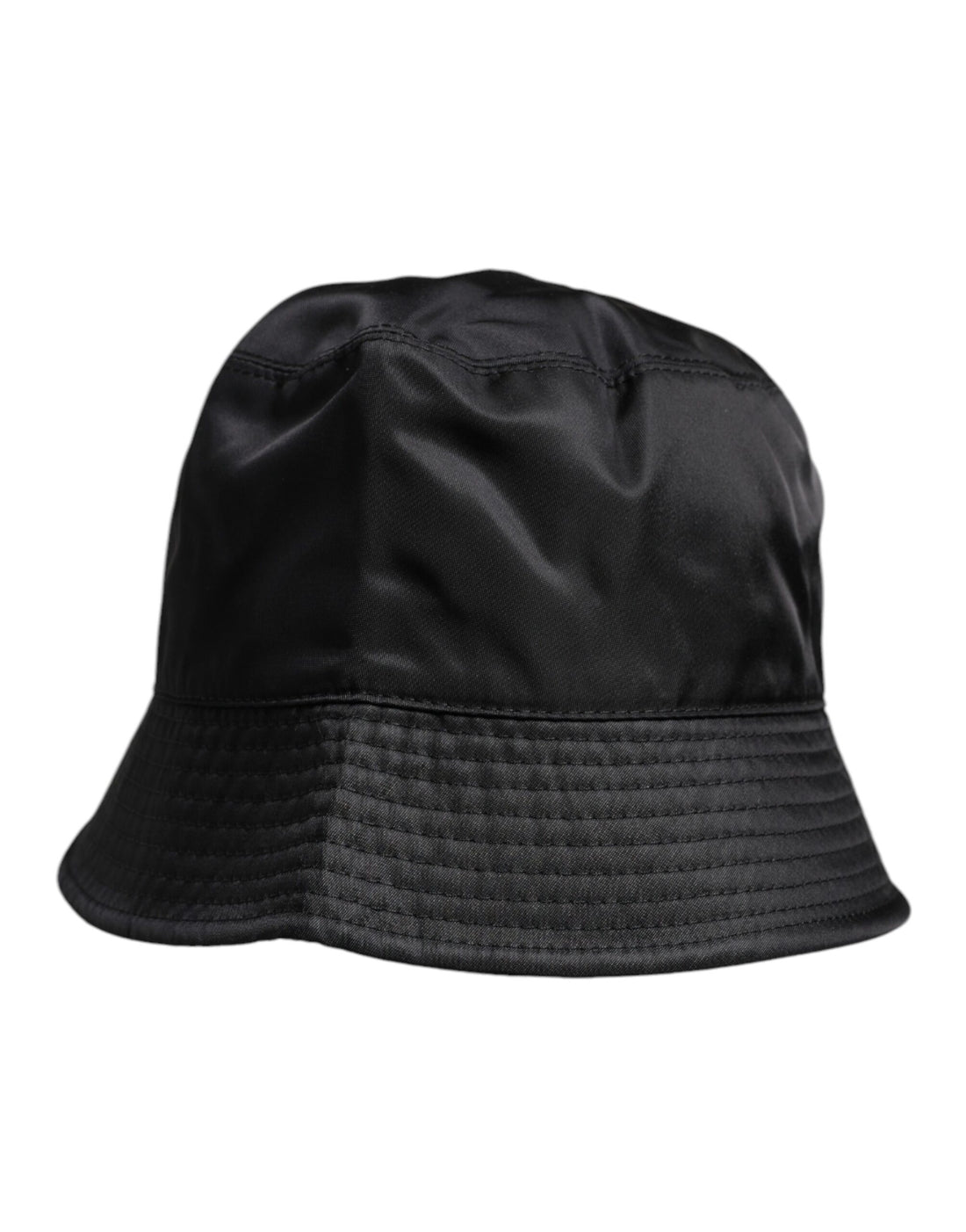 Dolce &amp; Gabbana Black Cotton Wide Brim Bucket Hat
