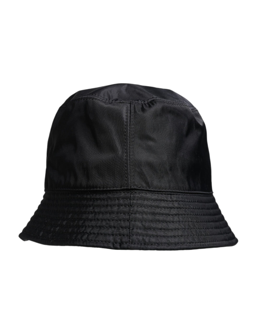 Dolce &amp; Gabbana Black Cotton Wide Brim Bucket Hat