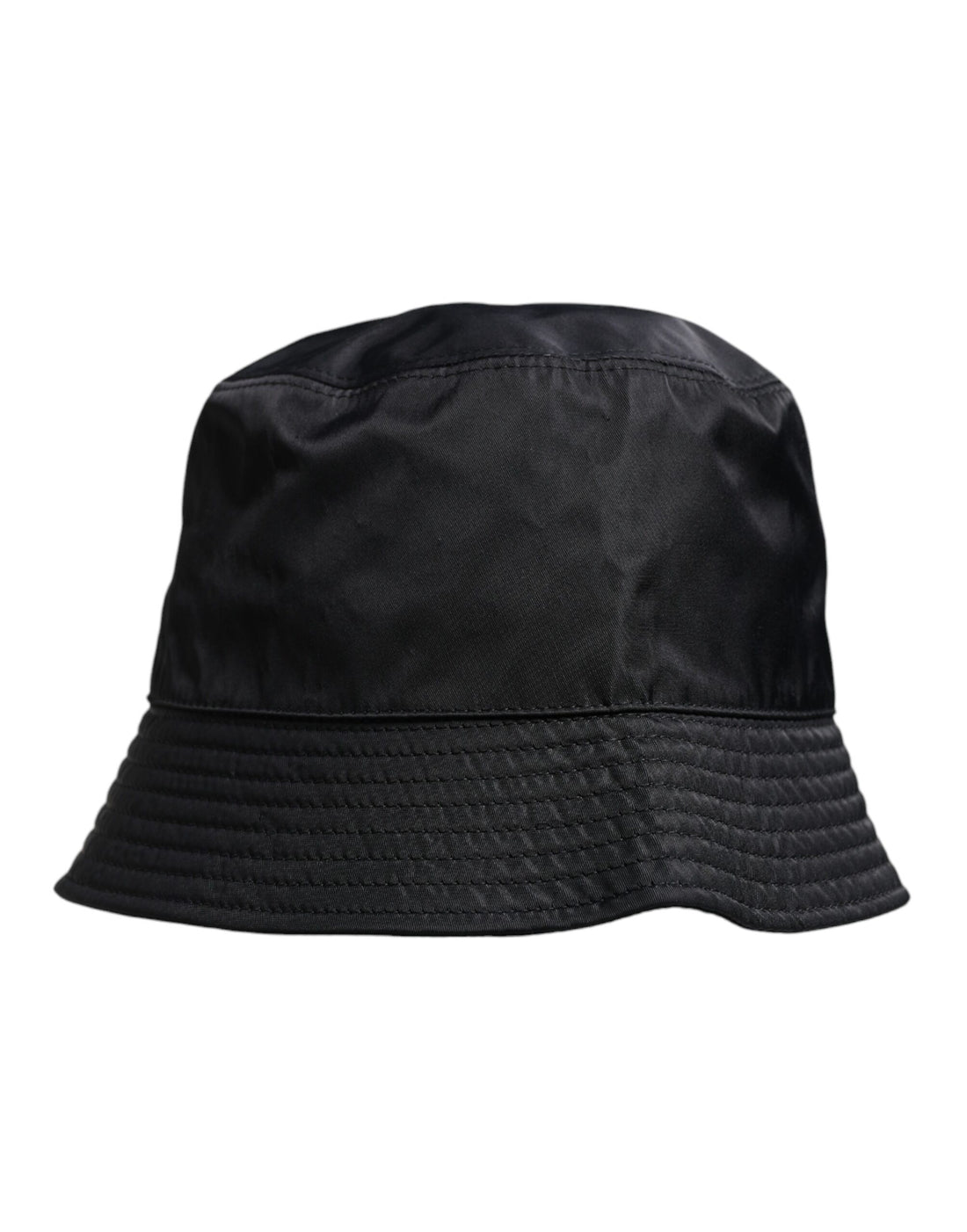 Dolce &amp; Gabbana Black Cotton Wide Brim Bucket Hat
