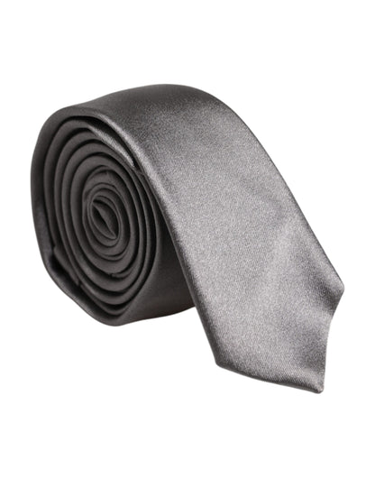 Dolce &amp;amp; Gabbana Metallic Silver Justerbar Slips i Siden