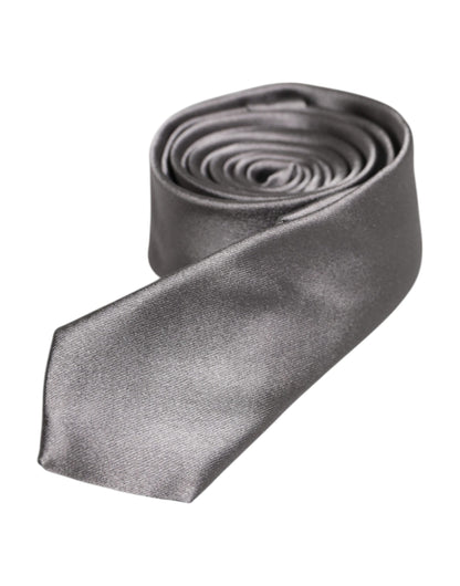 Dolce &amp;amp; Gabbana Metallic Silver Justerbar Slips i Siden