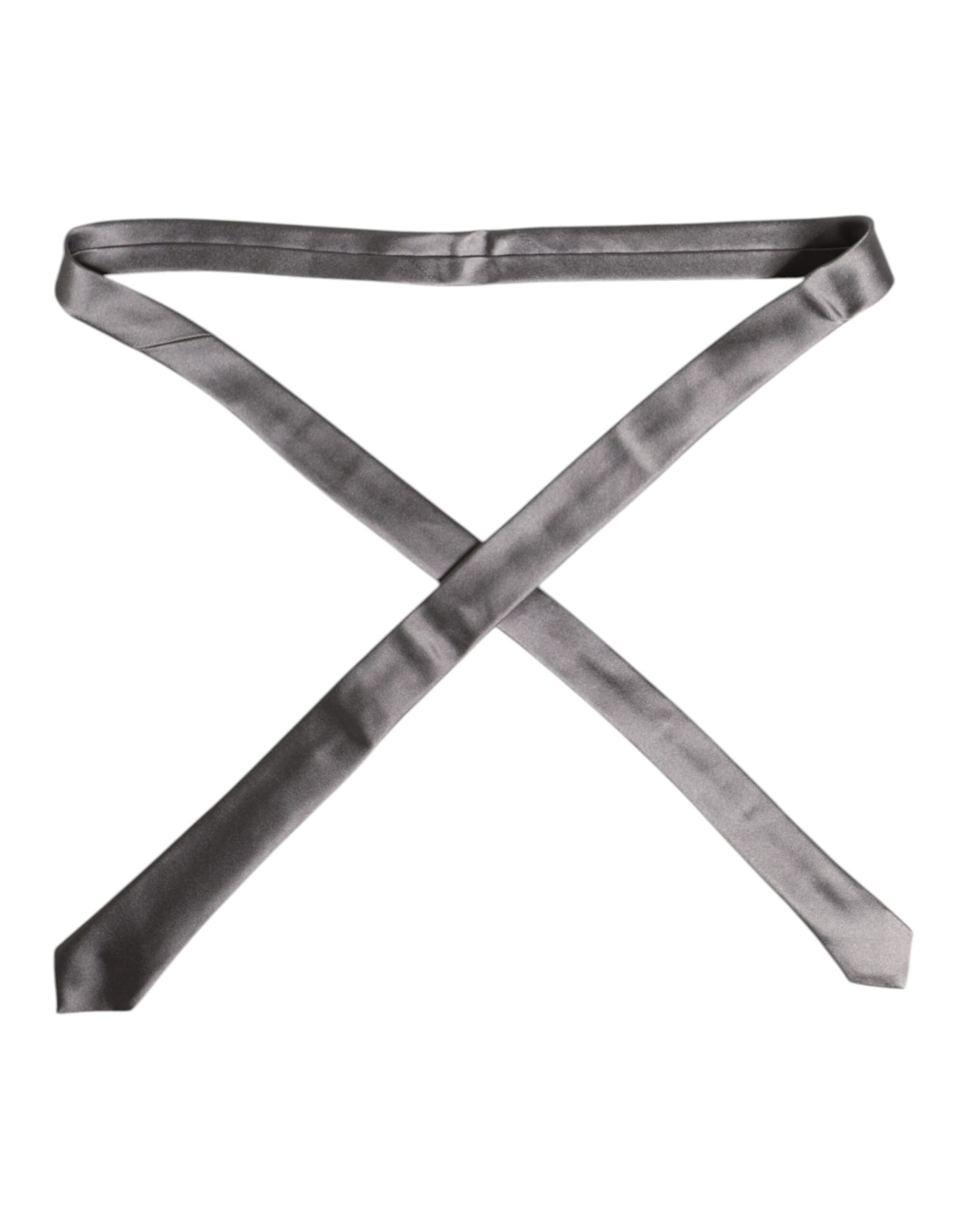 Dolce &amp;amp; Gabbana Metallic Silver Justerbar Slips i Siden