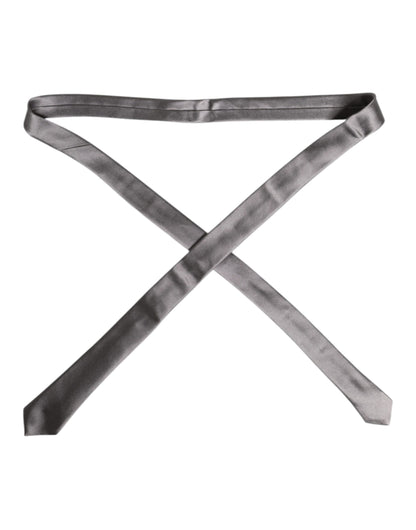 Dolce &amp;amp; Gabbana Metallic Silver Justerbar Slips i Siden
