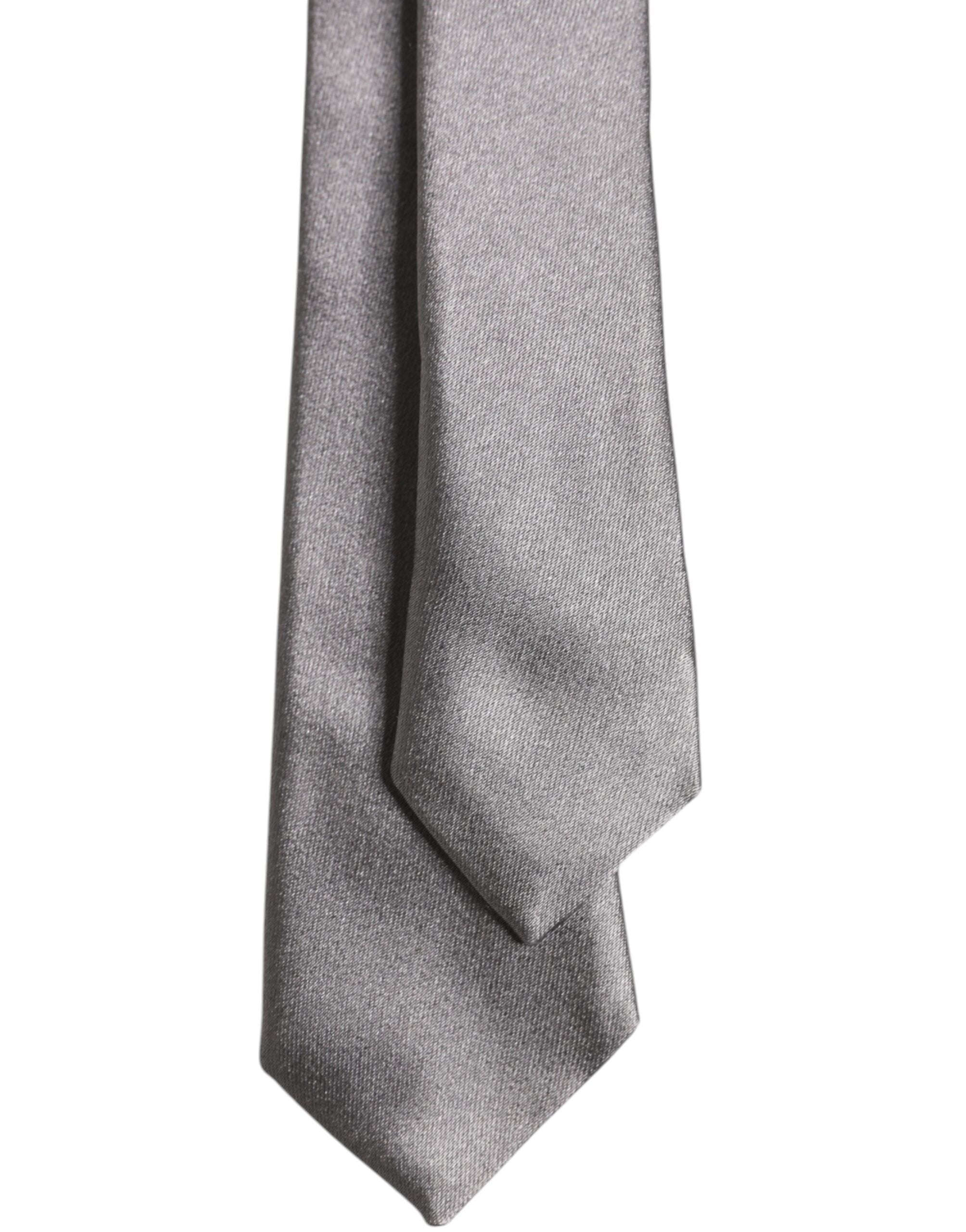 Dolce &amp;amp; Gabbana Metallic Silver Justerbar Slips i Siden