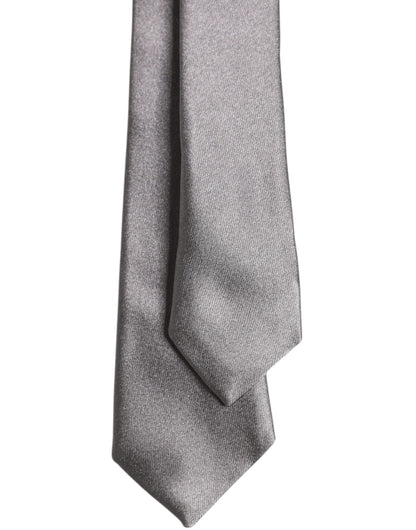 Dolce &amp;amp; Gabbana Metallic Silver Justerbar Slips i Siden