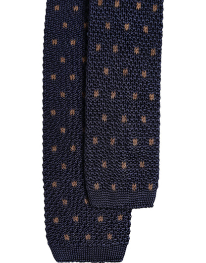 Dolce &amp; Gabbana Blue Polka Dot Silk Adjustable Necktie Tie