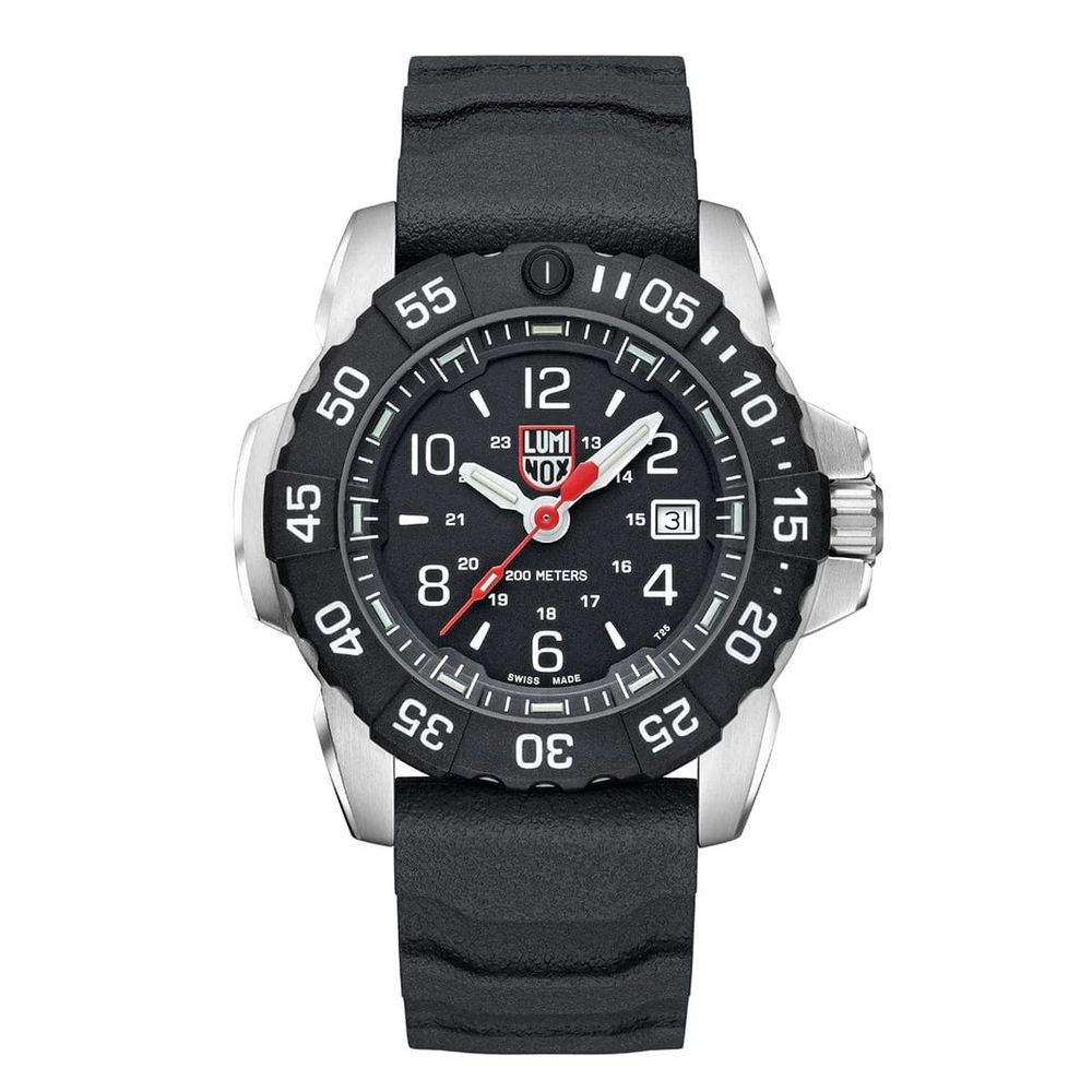 Luminox svart gummiklocka