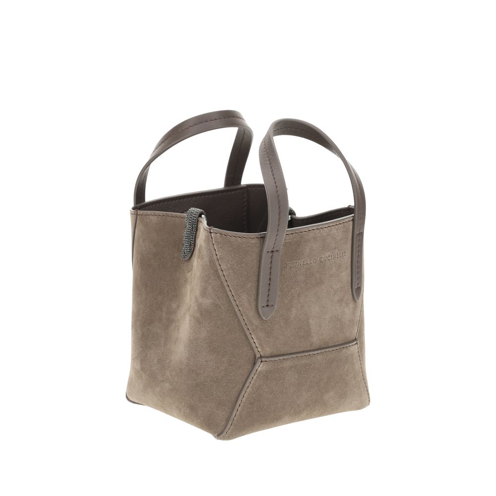 Brunello Cucinelli Axelväska i mocka