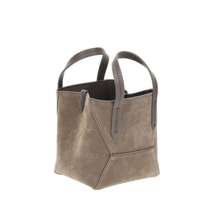 Brunello Cucinelli Axelväska i mocka