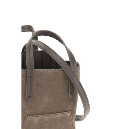 Brunello Cucinelli Axelväska i mocka