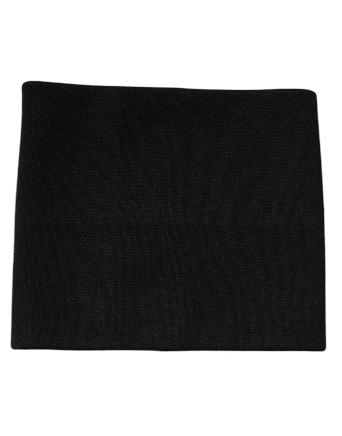 Dolce &amp; Gabbana Black Cashmere Knitted Square Handkerchief Scarf