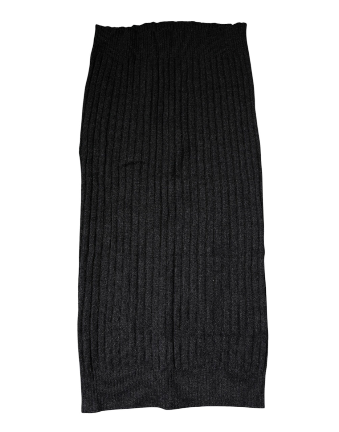 Dolce &amp; Gabbana Black Cashmere Knitted Neck Warmer Foulard Scarf