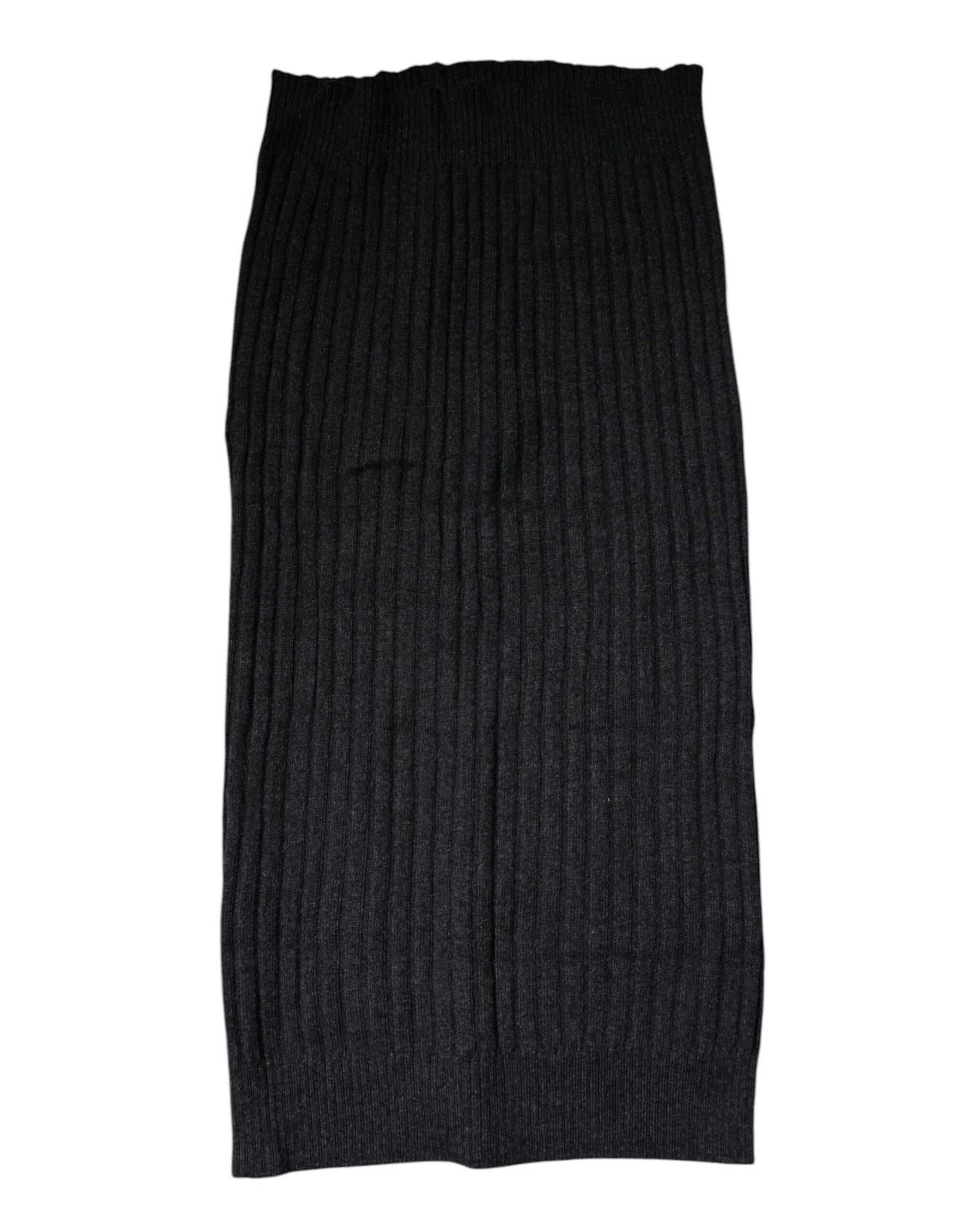 Dolce &amp; Gabbana Black Cashmere Knitted Neck Warmer Foulard Scarf
