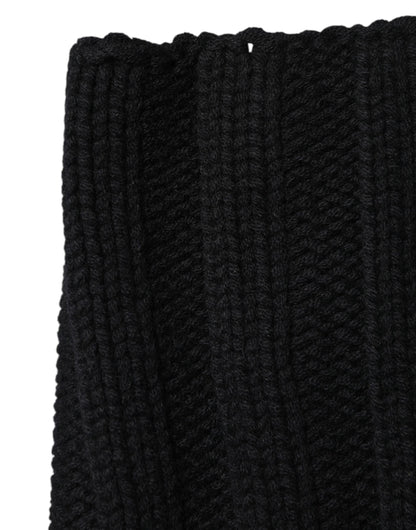 Dolce &amp;amp; Gabbana Svart Kashmir Stickad Halsduk