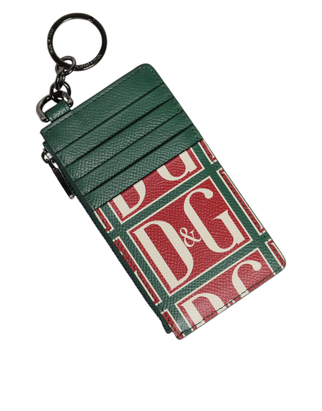 Dolce &amp;amp; Gabbana Grön Kalvskinnsplånbok med Logotyptryck och Monogram