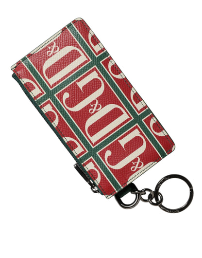 Dolce &amp;amp; Gabbana Grön Kalvskinnsplånbok med Logotyptryck och Monogram