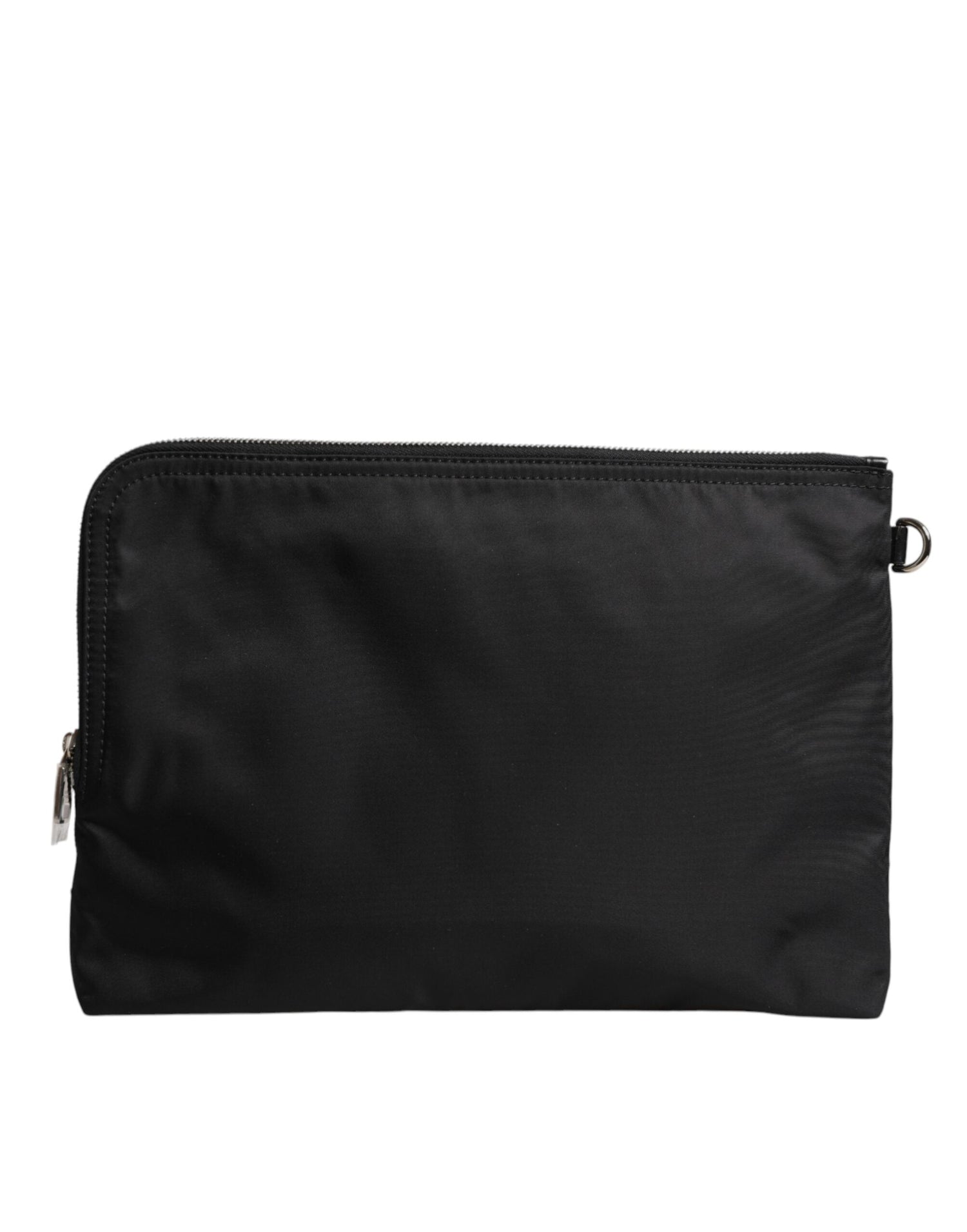 Dolce &amp; Gabbana Black DG Milano Print Nylon Pouch Clutch Bag