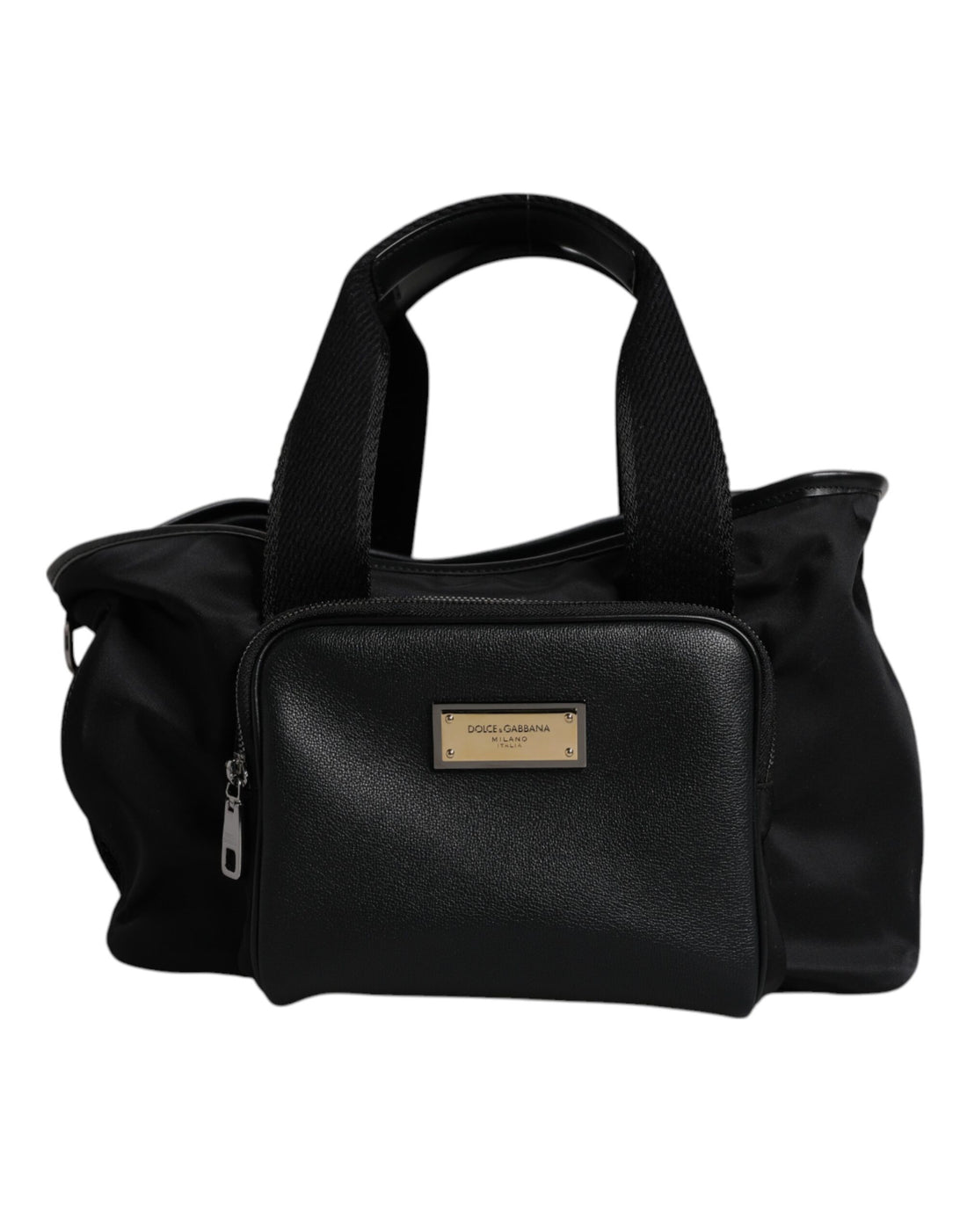 Dolce &amp;amp; Gabbana svart axelrem med husdjursbärbar logotypplack